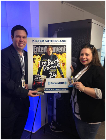 At Sirius XM for Kiefer Sutherland Town Hall event.